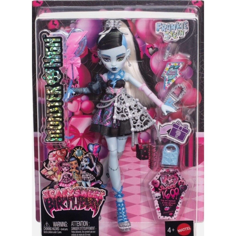 Monster High  Frankie  Stein Scary Sweet Birthday Doll - Nip 2025 New (13-b58)